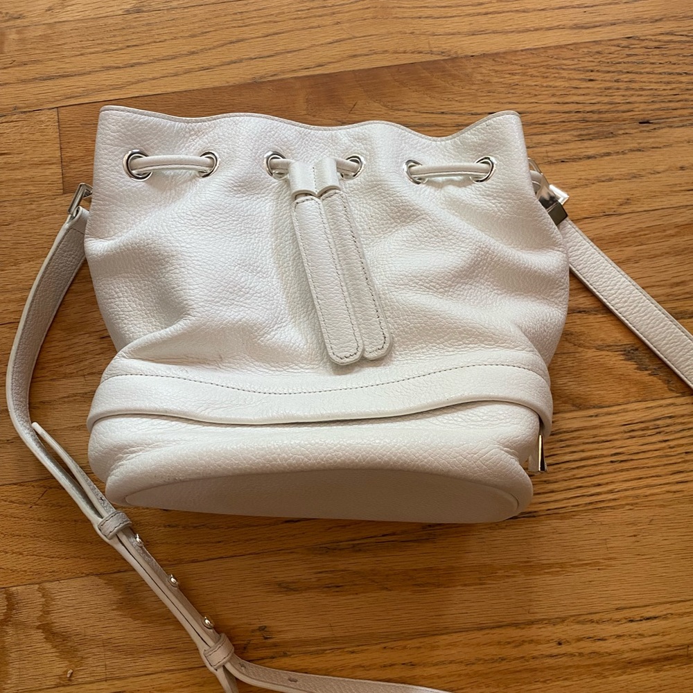 White crossbody purse